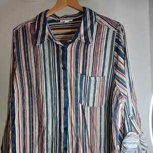 Westport Multi colored stripe Top Size 3X